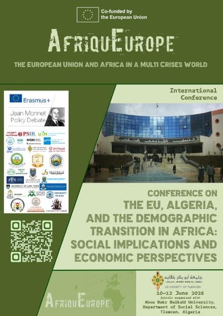 La 9ème conférence d’AfriquEurope, intitulée « L’UE, l’Algérie et la transition démographique en Afrique : implications sociales et perspectives économiques »