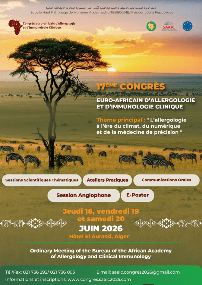 17ème Congrès Euro-Africain d’Allergologie et d’Immunologie Clinique
