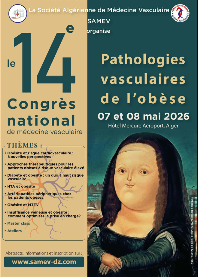 14e Congrès National de Médecine Vasculaire – Pathologies vasculaires de l’obèse
