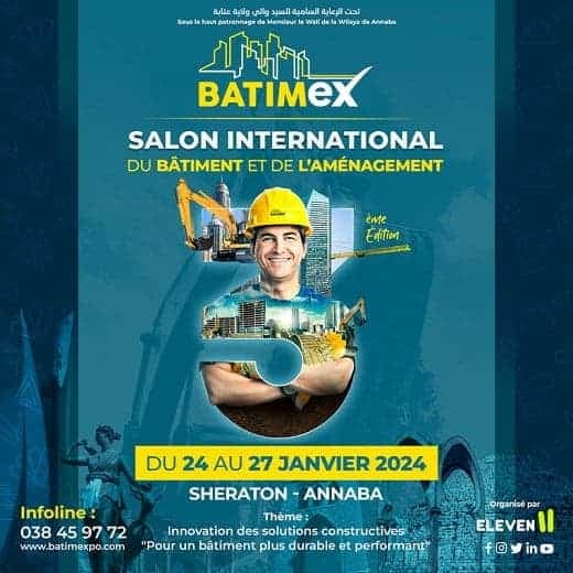 La troisième édition du BATIMEX, Salon International du Batiment et de l’Aménagement