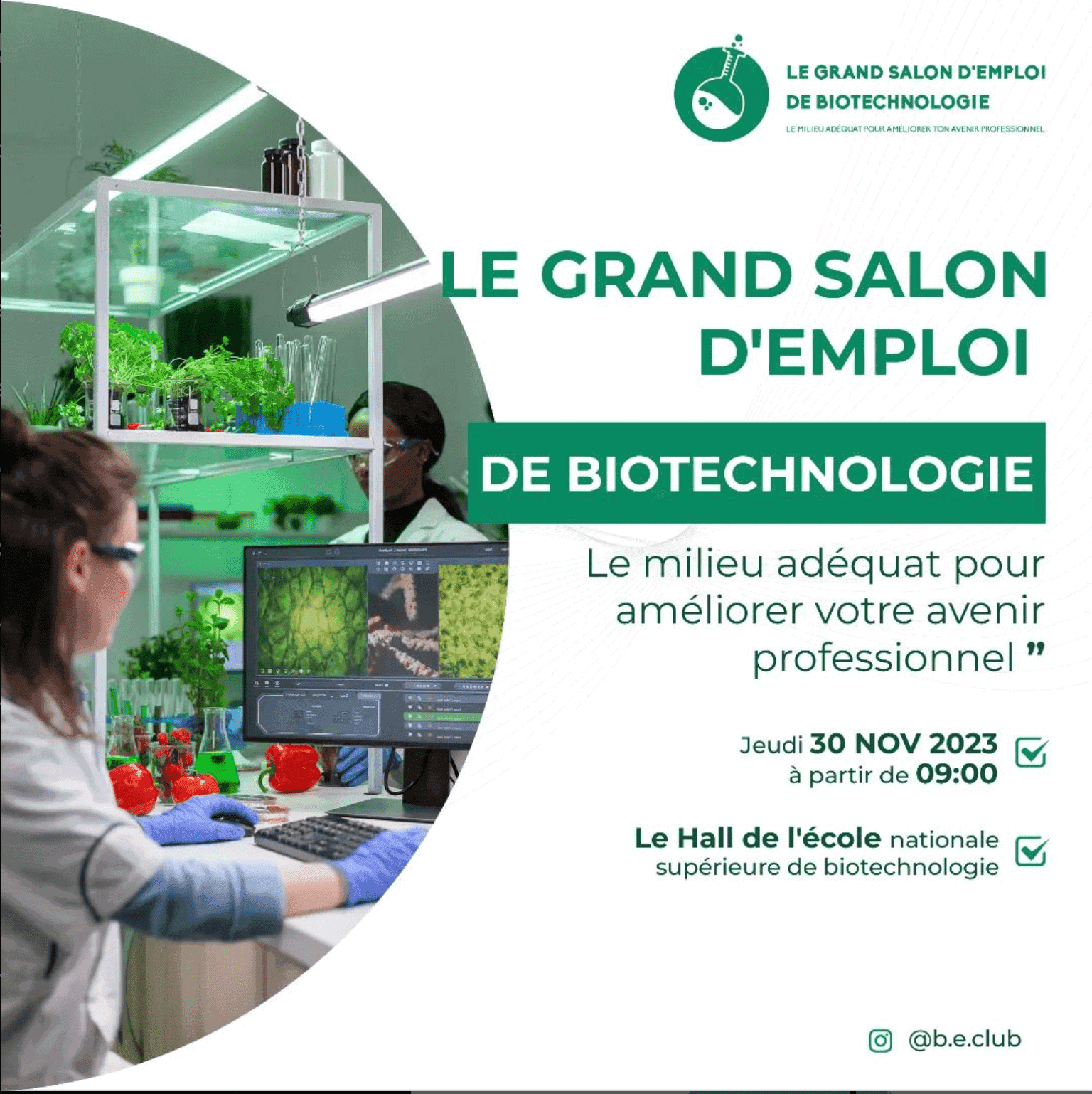 Le grand salon d’emploi de biotechnologie