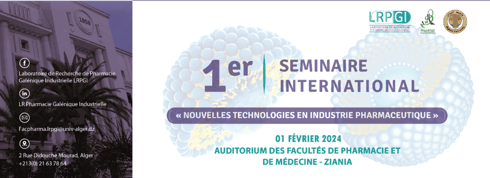 NOUVELLES TECHNOLOGIES EN INDUSTRIE PHARMACEUTIQUE