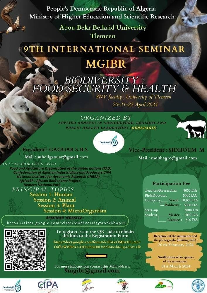 Séminaire International en Biodiversité