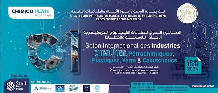 Chimico-Plast Algeria Expo 2024 | Salon des Industries Chimiques,Petrochimiques Plastiques Et Du Caoutchouc