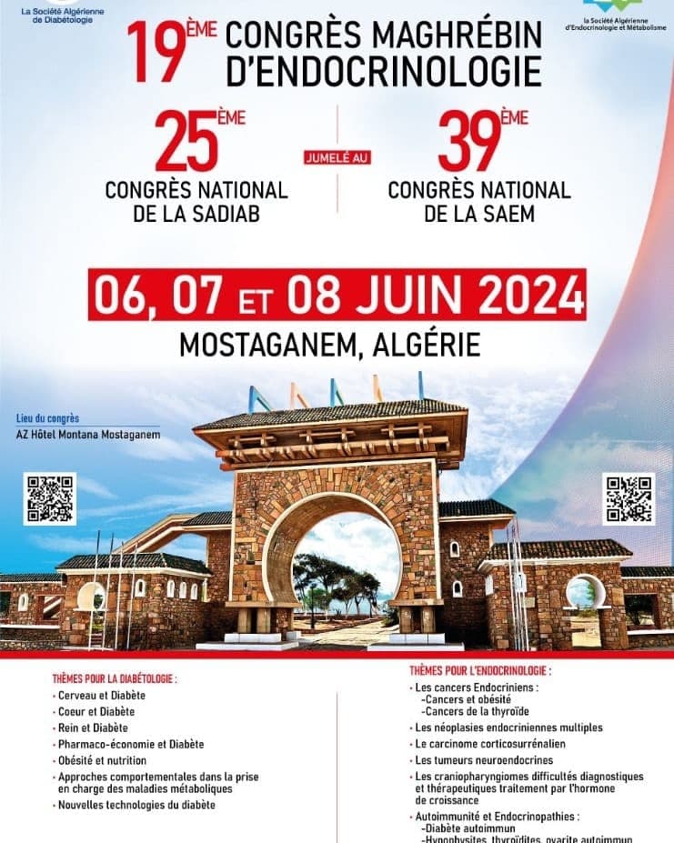 19ÈME CONGRÈS MAGHRÉBIN D’ENDOCRINOLOGIE