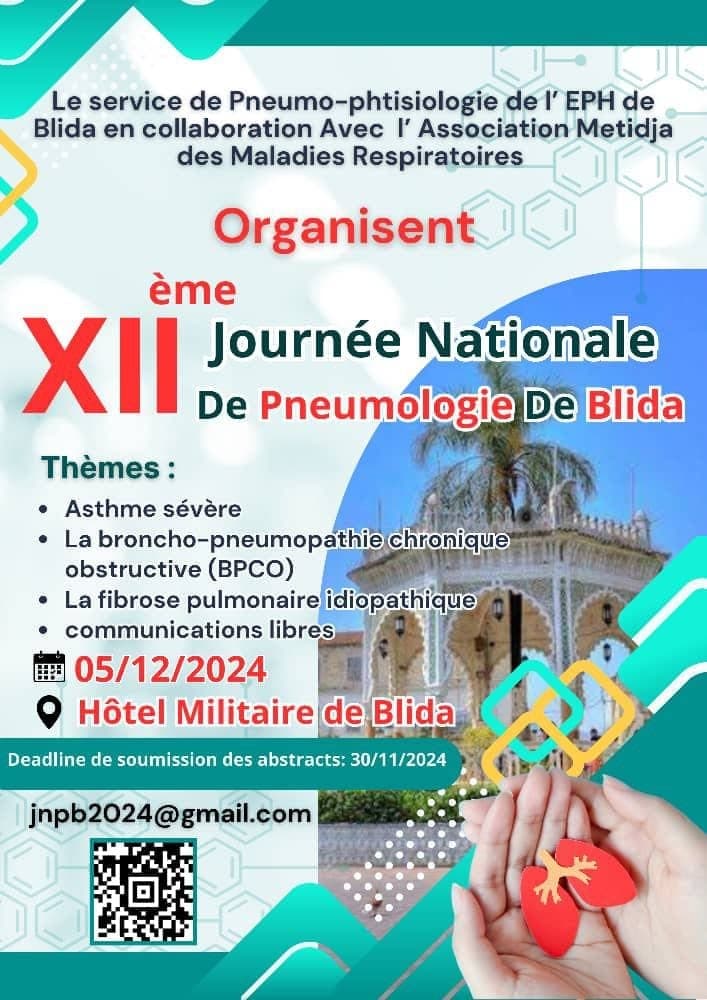 12 eme JOURNÉES nationale De Pneumologie De Blida