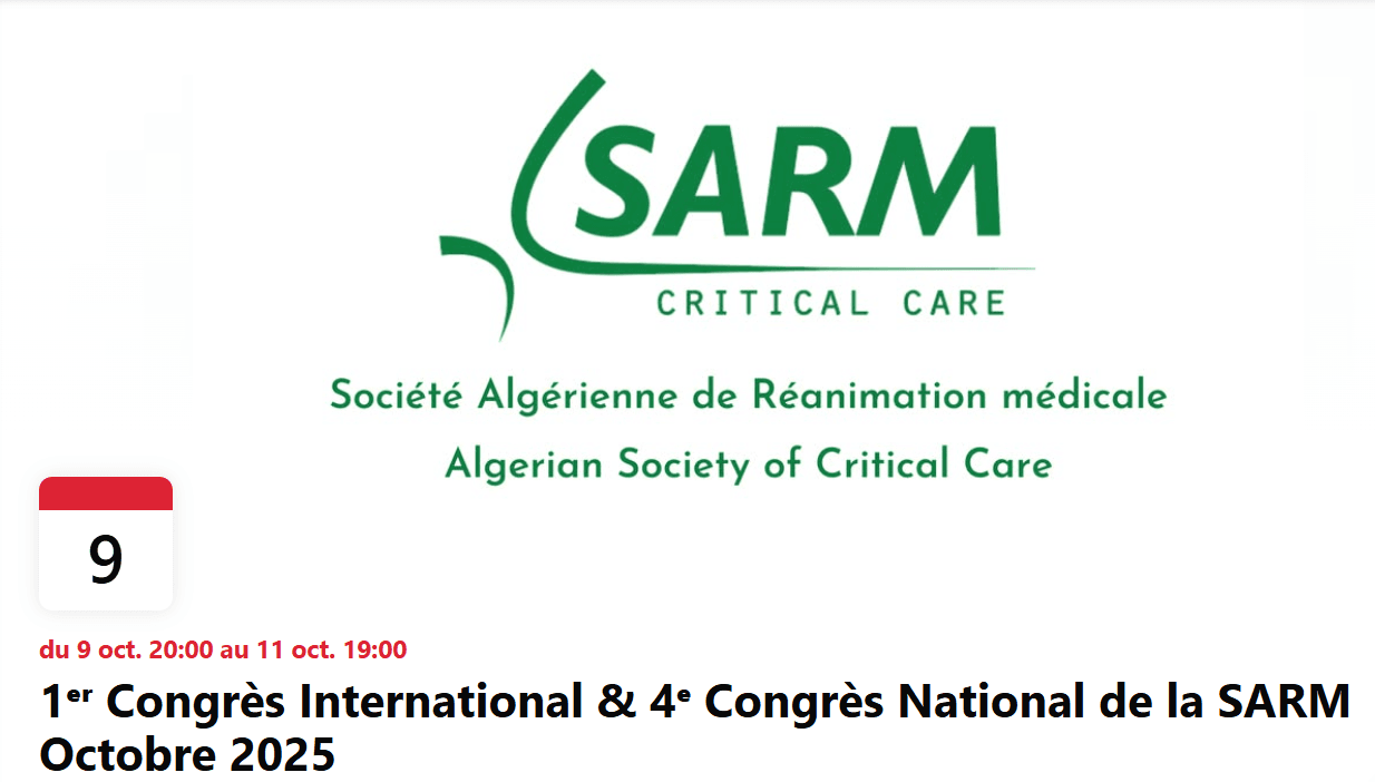1er Congrès International & 4ᵉ Congrès National de la SARM – Octobre 2025