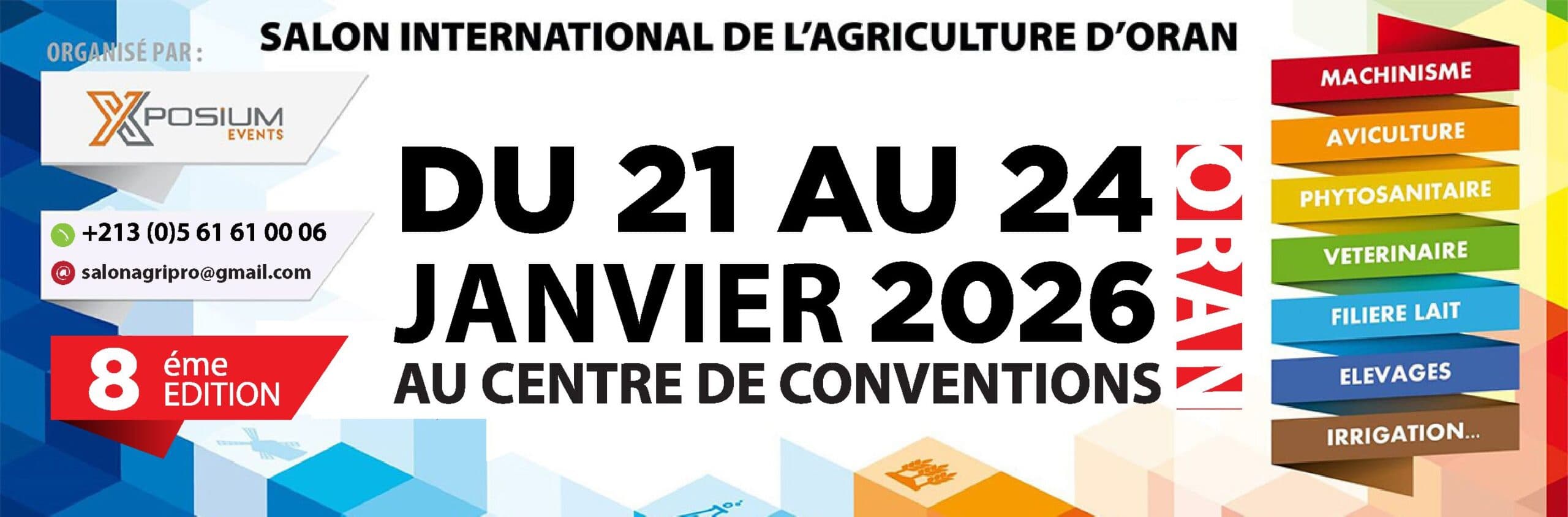 AGRI PRO EXPO 2026 – Salon International de l’Agriculture d’Oran