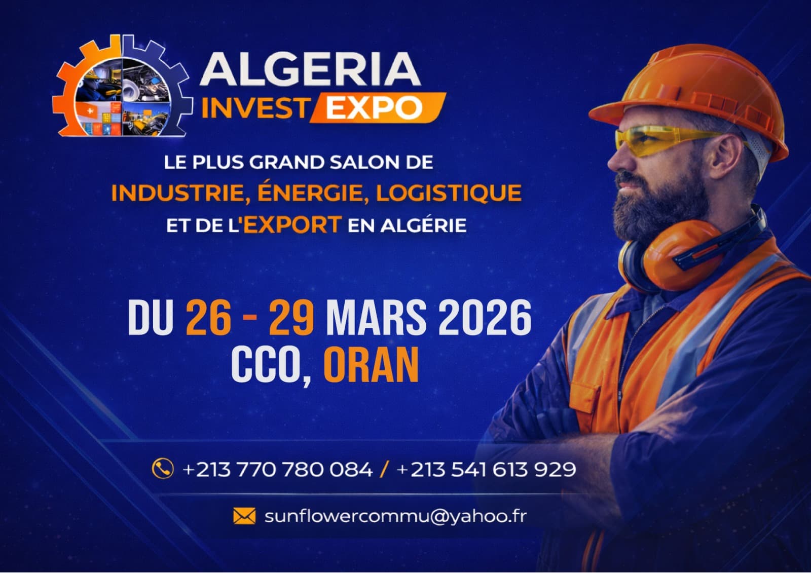 ALGERIA INVEST EXPO 2026 – Salon international de l’industrie, l’énergie, logistique et de l’éxport