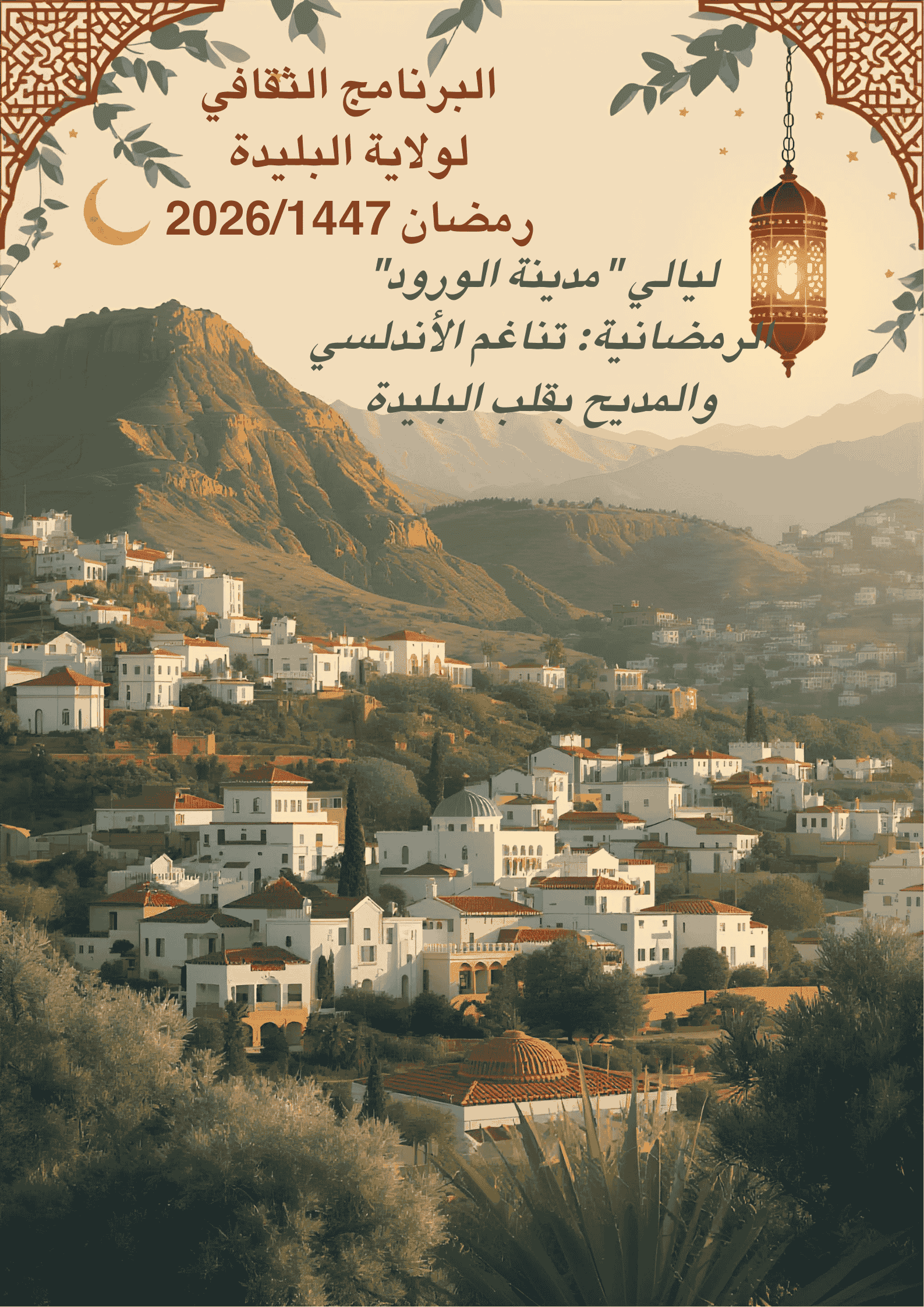 ليالي « مدينة الورود » الرمضانية: تناغم الأندلسي والمديح بقلب البليدة